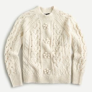 🆕️ J CREW Cable Knit Pointelle Sweater